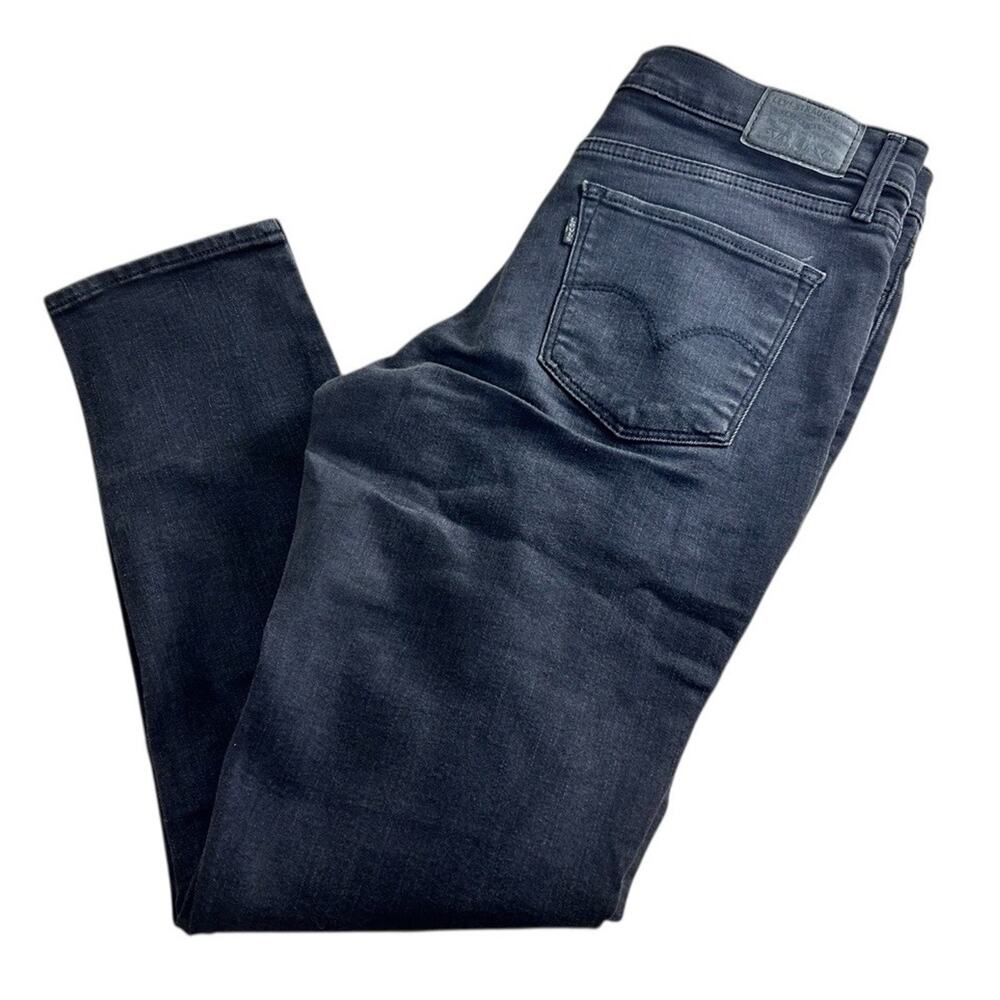 Women's Levis 311 Shaping Skinny Black Jeans Sz 30 Stretch 28" Inseam Mid-Rise - Picture 6 of 6